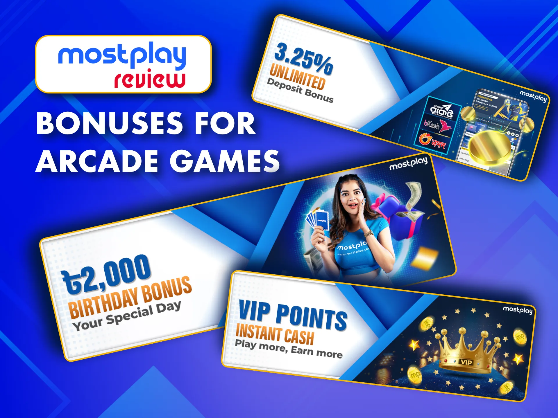 Discover the lucrative bonuses available for arcade games at MostPlay.