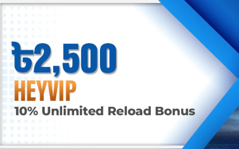 Get 10% HEYVIP unlimited reload bonus at MostPlay.