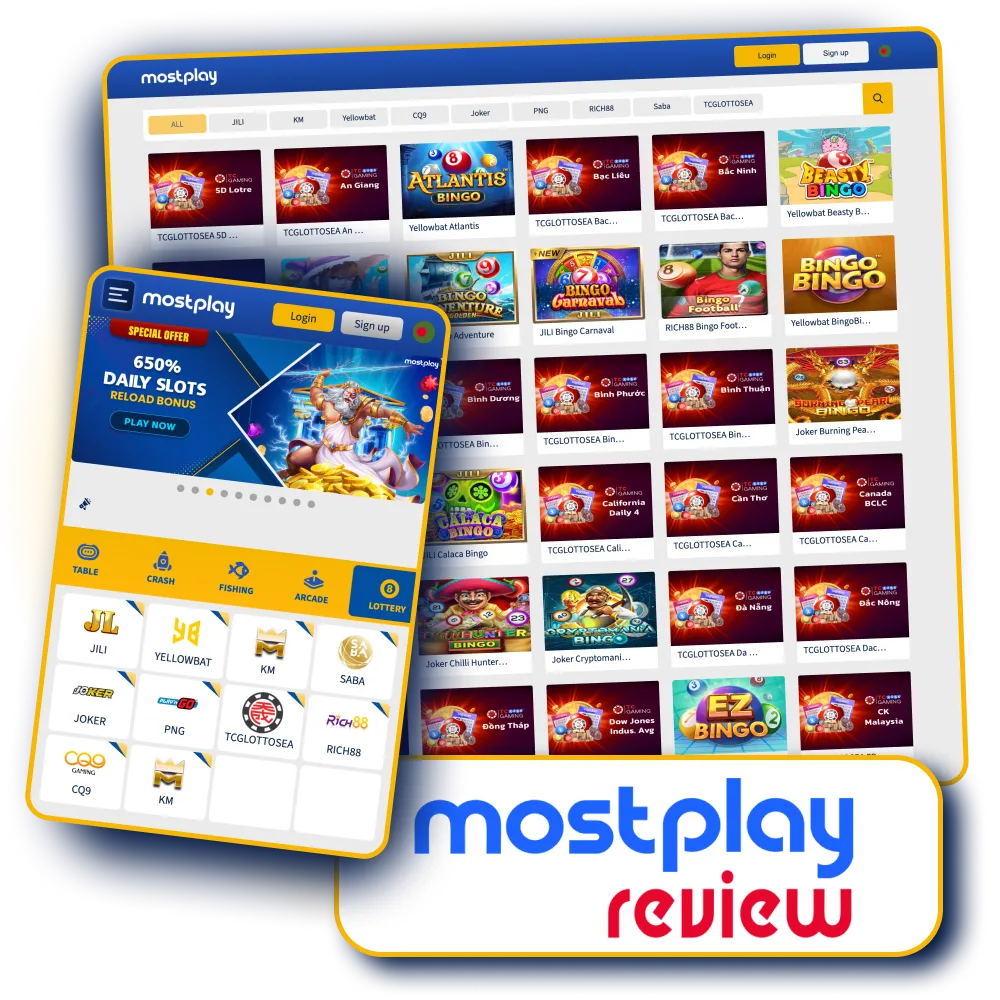 Play the MostPlay lottery in Bangladesh, there are over 140 variants from licensed providers.