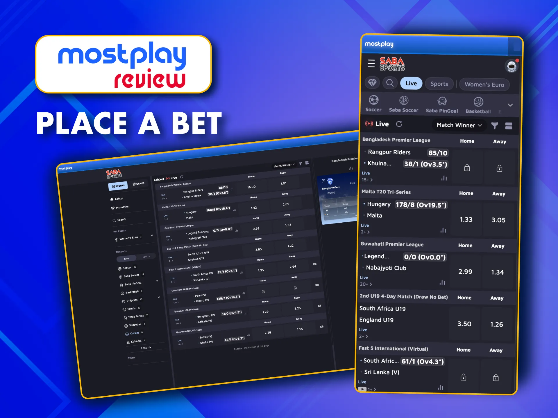 Placing a bet on MostPlay: a quick guide.